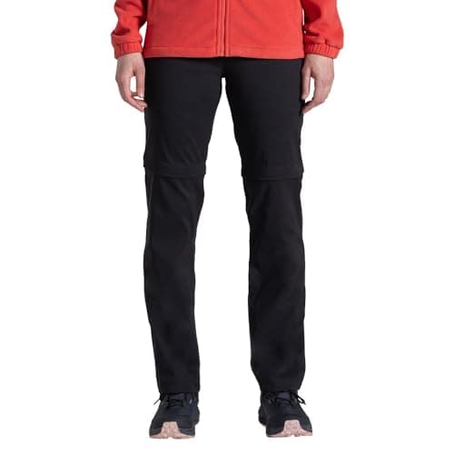 Image of Craghoppers Womens Kiwi Pro III Convertible Trousers, Black, 18 Plus EU