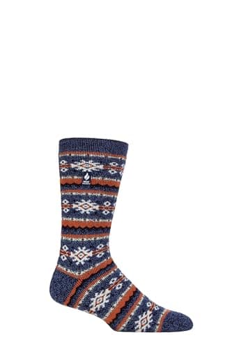 Image of HEAT HOLDERS SOCKSHOP Mens Socks - Nordic Soul Warming Warm Cosy Thermal Socks 1 Pair Size 6-11 Nordic Denim