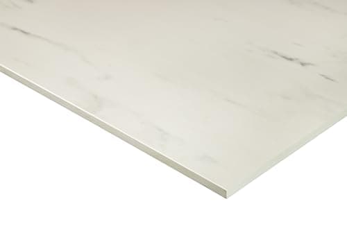 Image of Carrera Marble Compact Laminate Worktop | 12mm Thick & Solid White Core | Marble Effect Kitchen Worktop | Length 1M - 4.2M | Compact Solid Laminate (1M x 645mm x 12mm)