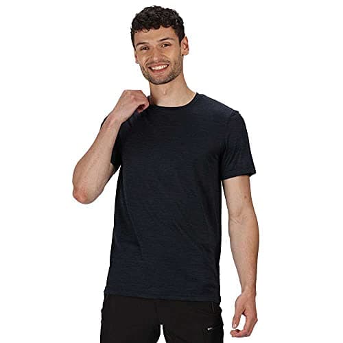 Image of Regatta Mens Fingal Edition T-Shirt Sweat Wicking Quick Dry Top Tee Navy