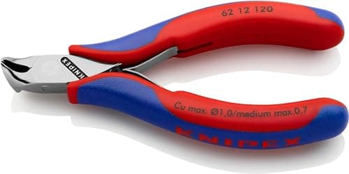 Image of KNIPEX Electronics Oblique Cutting Nipper with Multi-Component Handles 120 mm, 62 12 120