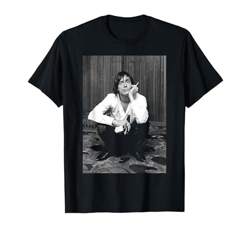 Image of Iggy Pop of The Stooges Friars Aylesbury by Virginia Turbett T-Shirt, Men, Black, XX-Large