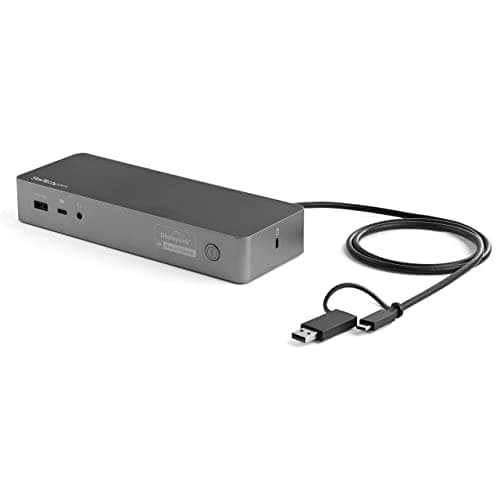 Image of StarTech.com USB-C, USB-A Hybrid Docking Station for MacBook Pro / Air M1 M2 M3 M4 & Windows, Universal Dual 4K 60Hz HDMI DP Dock, Thunderbolt Compatible, 100W Laptop Charging
