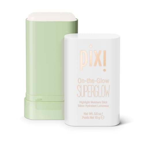 Image of Pixi On-the-Glow SuperGlow | Shade IcePearl | Hydrating Highlighter Stick with Ginseng, Aloe Vera & Fruit Extracts | For Cheeks & Brow Bones | 19g / 0.6oz | Paraben-Free Luminous Natural Highlight