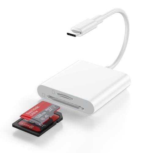 Image of USB C SD Card Reader for iPhone 17 16 15, USB Type C Dual Card Slots SD/TF Camera Memory Card Reader for iPhone 17 16 15 Pro Max 15 Plus/iPad Pro/MacBook Pro/Air Laptop Android, Plug & Play