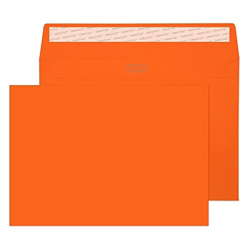 Image of Blake Creative Colour C5 162 x 229 mm 120 gsm Peel & Seal Wallet Envelopes (45305) Pumpkin Orange - Pack of 25