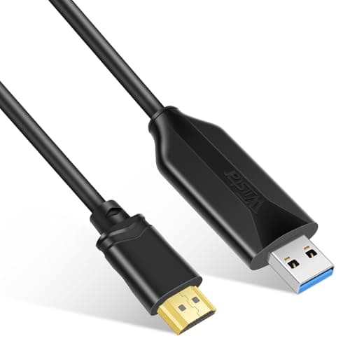 Image of AXFEE USB to HDMI Adapter, 3.0/2.0 Adapter Cable 1.5 m, 1080P USB to HDMI Male Cable, Video Converter for PC, Laptop, HDTV TV, Monitor, Projector, Compatible with Windows 7/8/8.1/10/11/XP/MacOS