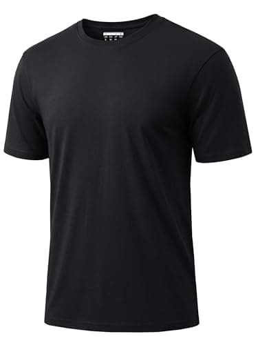 Image of Cavva Men's T Shirt UPF 50+ Short Sleeve Moisture Wicking Cooling Casual Crew Neck Basic Tee Shirts Black XXL