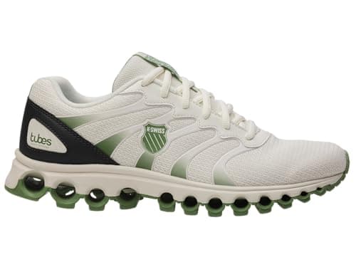 Image of K-Swiss Women's Tubes 200 Training Shoe, Blanc/Asphalt/Watercress, 8 UK