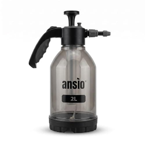 Image of ANSIO® Garden Sprayer 2 litre Pressure Sprayer Pump Action, Weed Killer, Water Pump Sprayer, Ideal with Pesticides, Insecticides, Fungicides
