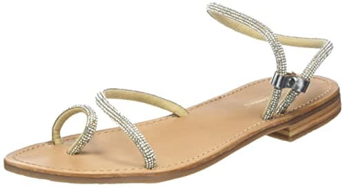 Image of LES TROPEZIENNES PAR M. BELARBI Women's Hodaxa Sandal, Silver, 7.5 UK