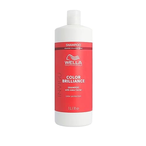 Image of Wella Professionals Invigo Color Brilliance Color Protection Shampoo - Shine Boost, Colour Vibrancy & Hair Colour Protection - Hair Care for Coarse Hair 1l