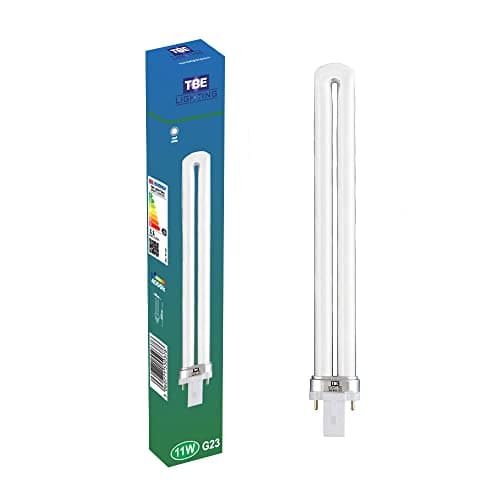 Image of TBE LIGHTING 11w G23 2-Pin CFL Energy Saving Lamps - Cool White 4000K, 8000 Hour Life, 660 Lumen