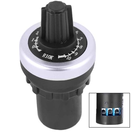 Image of Litensh LA42DWQ 22mm 10k Governor Rotary Potentiometer Pot Inverter Converter Resistance Variable Speed Drive Potentiometer Switch, 10K ohm