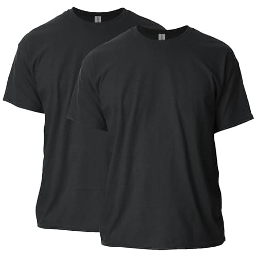 Image of Gildan Unisex's Ultra Cotton T-Shirt, Style G2000, Multipack, Black (2-Pack), 4XL (Pack of 2)