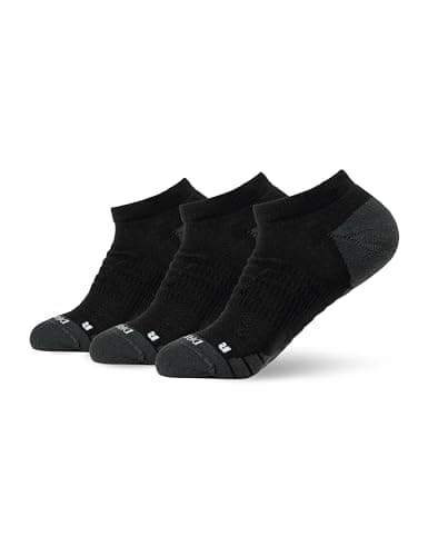 Image of Nike Unisex's Everyday Max Cushioned Training No-Show Socks (3 Pairs), Black/Anthracite/White, Small
