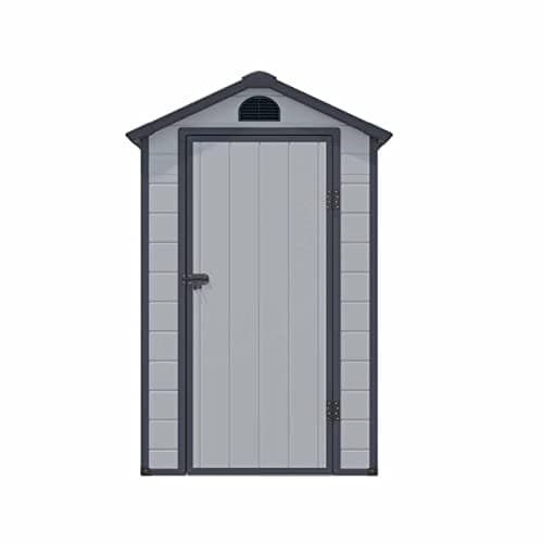 Image of Rowlinson Airevale 4x3 Plastic Apex Shed Light Grey