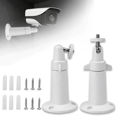 Image of Solvio 2 Pack Security Camera Wall Mount Bracket, 360° Adjustable 1/4" Thread Universal Indoor/Outdoor Mounting Stand for Arlo Pro Arlo Pro 2 Arlo Ultra and Other Compatible Models