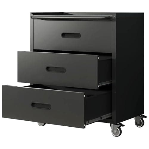 Image of IKIMI 3 Drawer Mobile Tool Storage Cabinet,Heavy Duty Rolling Tool Chest for Garage Organization,Metal Storage Cabinets on Wheels,Assembly Required