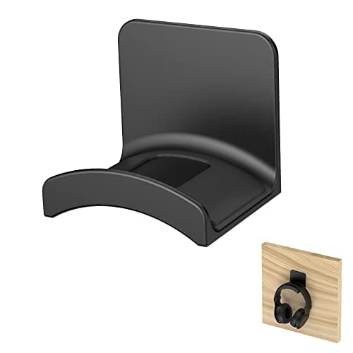 Image of Headphone Mount Hanger Holder - Cozycase Strong Adhesive Headset Hook Stand for Gaming Headphone & Controller up to 2.2lb,Black
