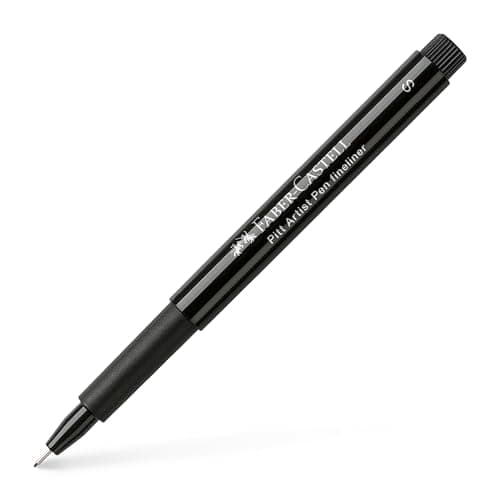 Image of Faber-Castell Art & Graphic Pitt Artist Pen Fineliner India Ink, Black, Single, Arts, Craft, Drawing, Sketching, Home, School, University, Colouring