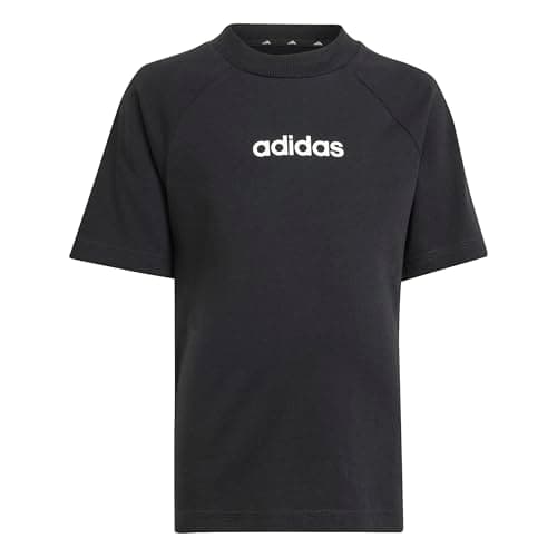 Image of adidas Unisex Kids Essentials Linear Logo T-Shirt, Black, 3-4 Years