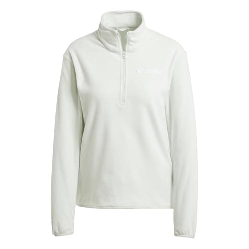 Image of adidas Women's Terrex Multi Essentials Half Zip Fleece Jacket, linen green, L