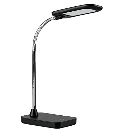 Image of MiniSun | Modern Gloss Black & Chrome 5w LED Touch Dimmer Adjustable Task Desk Lamp | Desk Lamps, Home Décor & Improvement Essential | Includes Bulb [6500K]