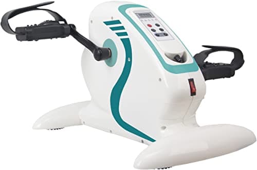 Image of Aidapt Power Assisted Portable Low Joint impact Fitness Rehabilitation Pedal Cycle Exerciser with Low Noise, Speed Control and Remote LCD Display for Leg and Arm Exercises, White