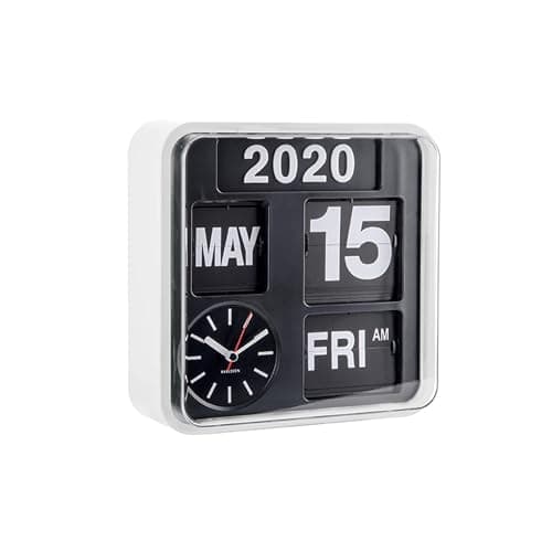 Image of Karlsson Flip Calendar Wall Clock White Mini Flip,White, 24.5x24,5x10cm