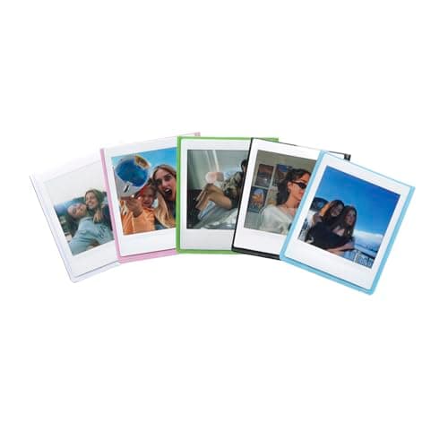 Image of Square Magnetic Photo Frame for Refrigerator,Personalised Magnetic Picture Frames for Instax Square SQ40/SQ1/SQ60/SQ20/SQ10/SQ6/SP-3 Films, for 2.8 x 3.4 inch Pictures(5 Pack) (5-Mix Color)