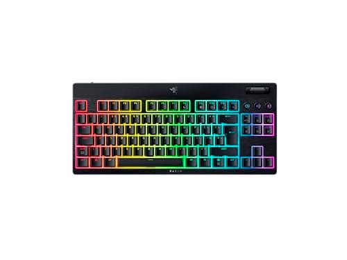 Image of Razer BlackWidow V4 Tenkeyless HyperSpeed Low Profile - Wireless Hot-swappable Gaming Keyboard (HyperSpeed Wireless & BT, Multi-Function Roller & Control Buttons) Orange Switch | UK Layout
