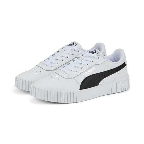 Image of Puma Women's Carina 2.0 Sneaker, Puma White Puma Black Puma Silver, 7 UK