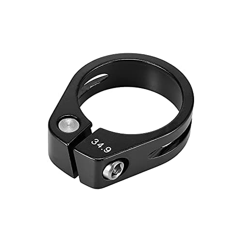 Image of X AUTOHAUX 34.9mm Aluminium Alloy Bicycle Seat Post Clamp Seat Post Clip Black