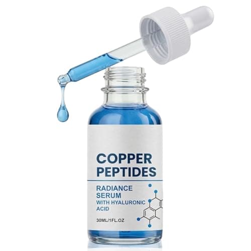 Image of Copper Peptide Serum,Peptide Serum with Hyaluronic Acid,Anti Aging Serum for Fine Lines & Skin Elasticity,Anti Wrinkle Collagen Booster,Improves Tone,Deep Hydration,30ml