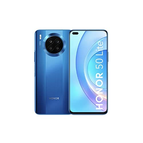 Image of HONOR 50 Lite Mobile Phone, SIM-Free Unlocked Smartphone with 64MP Quad Camera, 66W Supercharge, 6.67” Full View Display, Dual Sim, NFC, 6+128GB(2 Year Warranty)