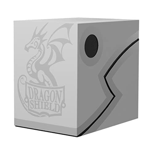 Image of Arcane Tinmen Storage+for+Cards+-+Deck+Box+Dragon+Shield+Double+Shell+%3A+Revised+Ashen+%28White%2FBlack%29