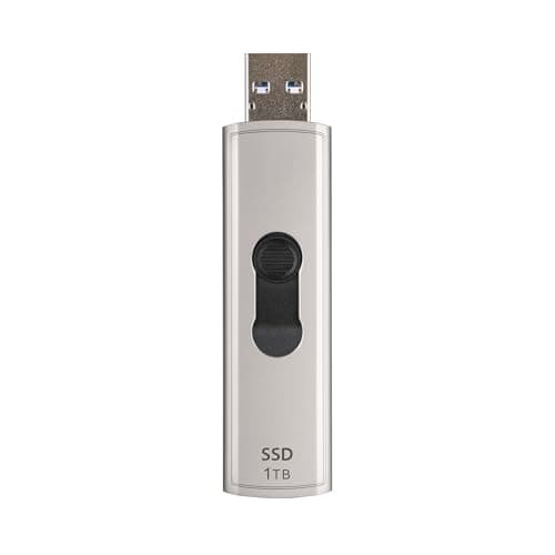Image of Transcend ESD320A 1TB Portable SSD, 10Gbps USB-A External Drive, Up to 1050MB/s, Retractable & Cable-Free, Premium Metal Case TS1TESD320A