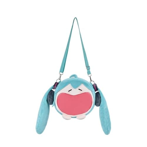 Image of Zhongkaihua Miku Plush Anime Backpack Cute DIY transparent 25x23cm Cosplay Bag for Badge Fans Collectors Daily Use Birthday Gift Decoration