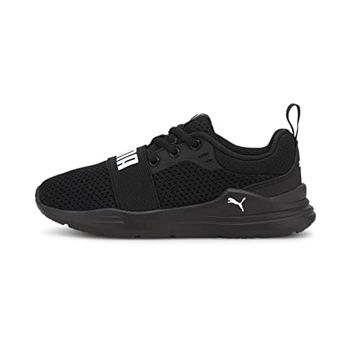 Image of Puma Unisex Kids Puma Wired Run Ps Sneakers, Puma Black-Puma White, 2 UK
