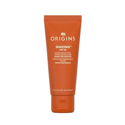 Image of Origins GinZing Energy-Boosting Tinted moisturiser with SPF 40 | Hydrates & Perfects | Skin Tint with Caffeine and Ginseng, 50 ml