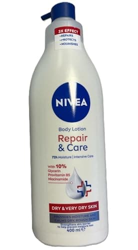 Image of Nivea Body Lotion with Pump Dispenser - Repair & Care 72 Hours - 400 ml Pack of 6
