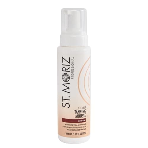 Image of St Moriz Professional Extra Large Medium Instant Tanning Mousse | Fast Drying Vegan Fake Tan | With Aloe Vera & Vitamin E | For Streak Free & Sunkissed Golden Glow | Dermatologically Tested | 300ml