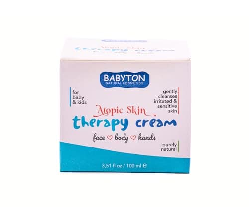 Image of Babyton Atopic Skin Therapy Cream 100ml – Natural Moisturiser for Baby Sensitive Skin, Eczema, Dryness & Irritation – Paraben-Free, Vegan, Dermatologically Tested