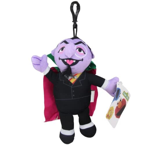 Image of Sesame Street - Super Soft Gift Quality Plush Bag Clip/Key Clip 6619 - (7'' 18cm The Count)