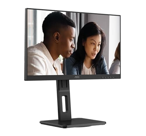 Image of AOC 22E2UMF - 22 Zoll Full HD Monitor, höhenverstellbar, Lautsprecher, Adaptive Sync (1920x1080, 75 Hz, 4 ms, VGA, HDMI, DP, USB Hub) schwarz