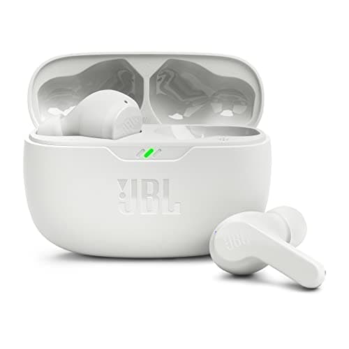 Image of JBL Wave Beam In-Ear Wireless Earbuds with IP54 and IPX2 Waterproofing, Hands-Free Calling and 32-Hour Battery Life, White