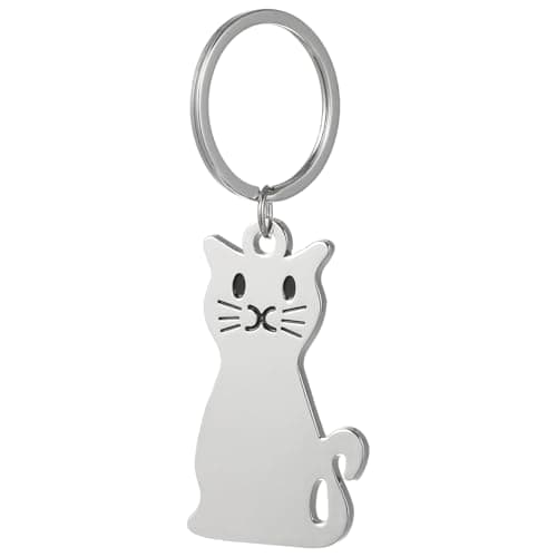 Image of LIOOBO Metal Keyring Key Pendant Cat keyring Animal Keychain Metal Keychian for Kids Friends Families Adults