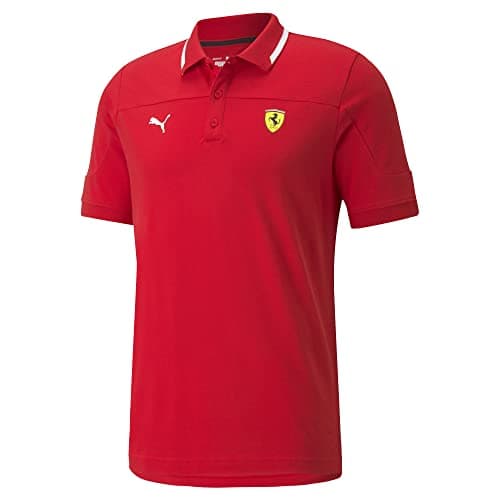 Image of PUMA Men's Scuderia Ferrari Race Polo Shirt, Rosso Corsa, Large