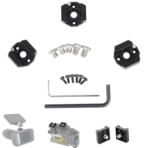 Image of NICEYRIG Cold Shoe Mount Hot Shoe Adapter with 1/4" Hole for Microphone Flash Light Pack of 3